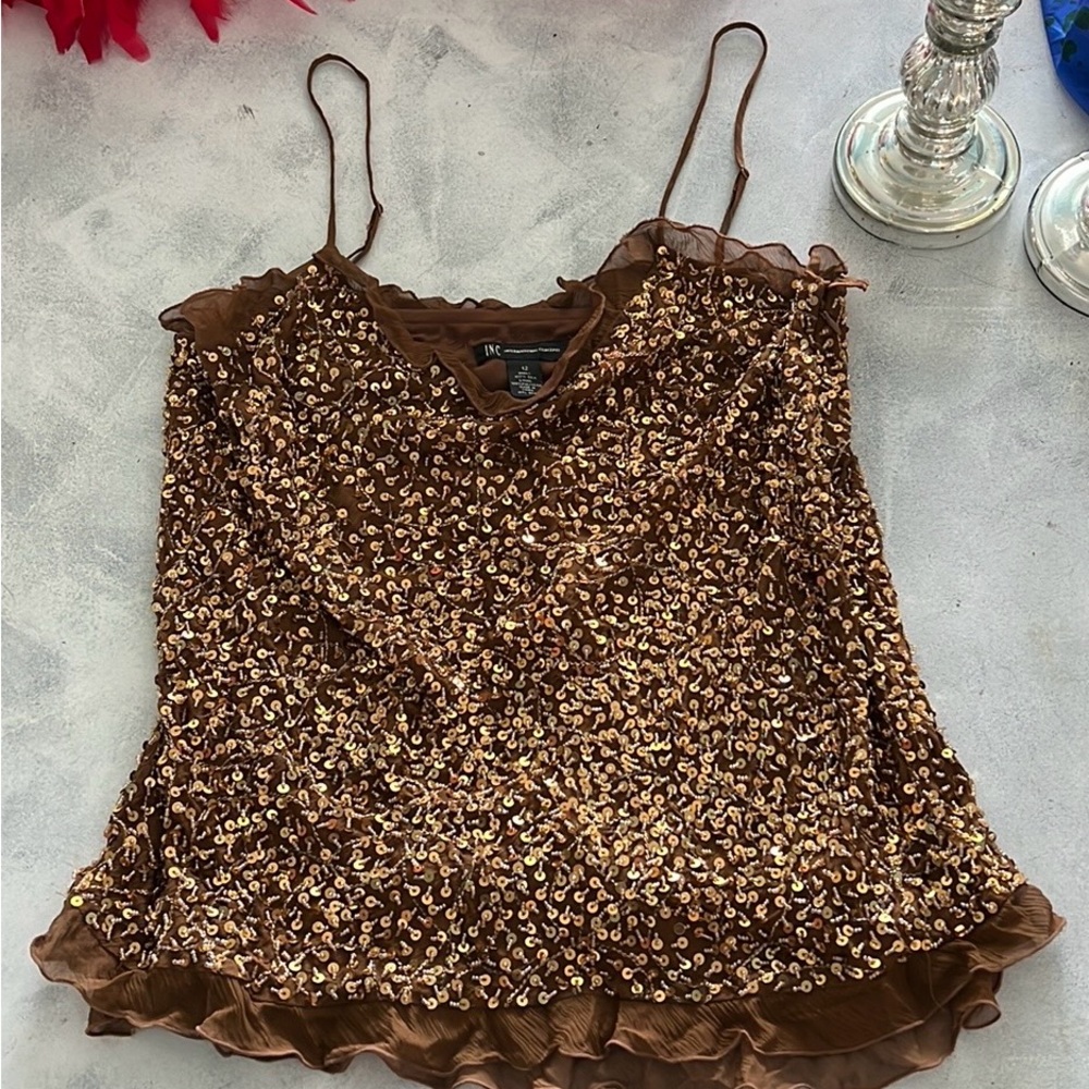INC International Concepts sequin blouse. Size 12.  NWOT
